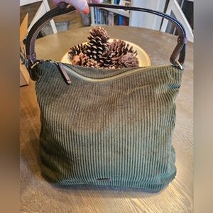 Frances Valentine Of New York Slouchy Olive Corduroy Hobo Bag ❄️☃️